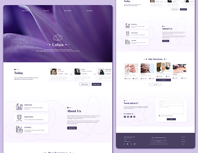 Beauty Studio Landing Page Design design landing ui ux