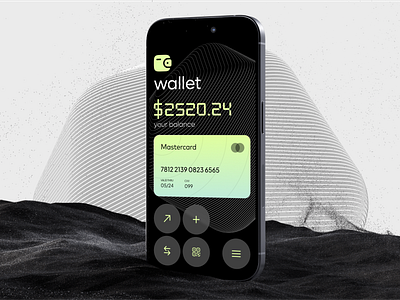 FinancialWallet App-Dark app business design finance invest ios minimal money smooth stock trading ui userexperience userinterface ux wallet