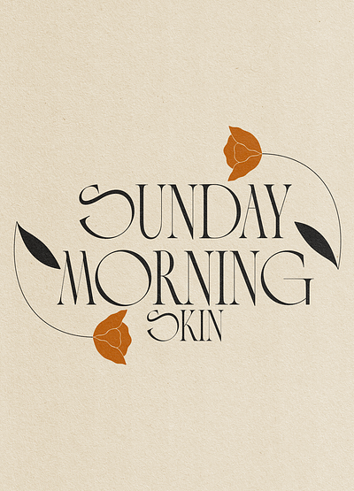Sunday Morning Skincare Logo branding design illustration logo