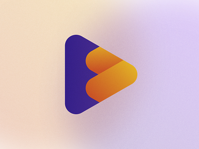 Triangle Logo button gradient icon logo noise orange play triangle violet yellow