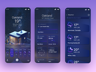 Weather Design app cool design design ui ux web design