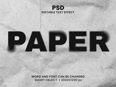 Paper Texture grain 3d editable text effect design ghost effect grain text effect noise effect paper background paper effect psd mockup