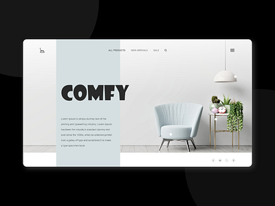 Furniture Store Landing Page furniture home landing page minimalist ui ui ui design ux design website