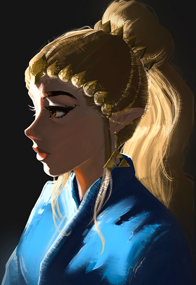 Princess Zelda digital illustration digital painting fanart fantasy illustration illustration art nintendo painting princess zelda procreate the legend of zelda zelda