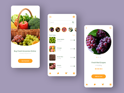 Grocery Shop App UI adobe xd apps illustration ui ui design ux design