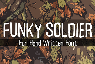 Funky Soldier Font cartoon comic design display font font font design graphic graphic design hand drawn font hand drawn type hand lettering handwritten headline lettering logotype text type design typeface typeface design typography