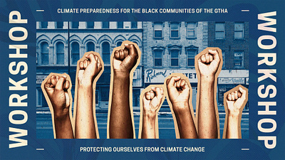 Unite for Climate Change in GTHA black branding climate change collage design floral graphic design illustration not for profit typography