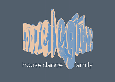 house dance family logo 3d branding dance graphic design house housedance logo