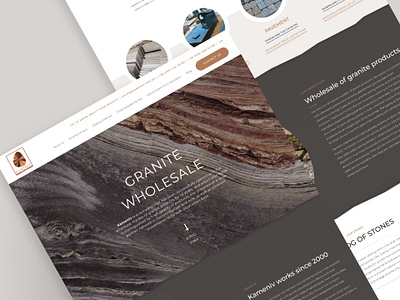 Kameniv - Website for ordering stones design site ui ui design uiux website