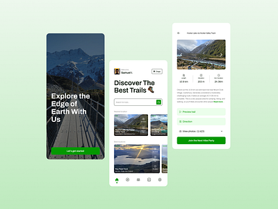 Hike trail Guide Concept design guide app ui guide ui hike ui mobile app mountain guide ui tour app ui tour guide tour guide ui tour ui ui ui design uiux