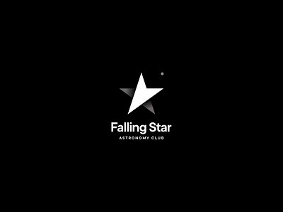 Falling Star astronomy club astronomy brand clean design fall falling logo logotype minimal simple star typography