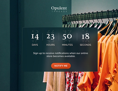 Countdown Timer - Clothing Online Store figma homepage interface uidesign uxdesign webdesign