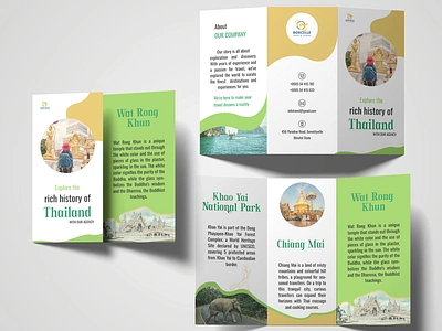 Tri-fold Brochure Design I Travel Agency adventure brochure creative discover graphic design illustrator nature photoshop psd template thailand tour travelagency traveldesign traveling trifold trifoldbrochure vacation vector world