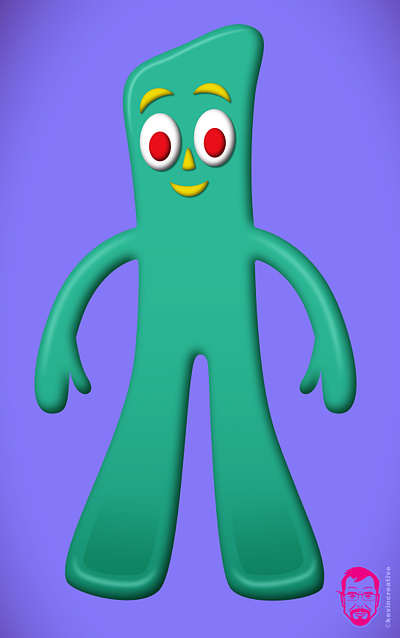 Retro objects and toys series - rubber character 70s plastic rubber stylized
