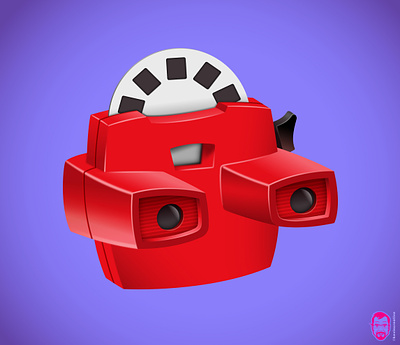 Retro objects and toys series - viewmaster plastic stylized viewmaster