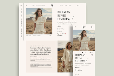 Minimalist Unisex Fashion E-Commerce Product Detail Page e commerce fashion minimalist mobile mobile design product detail page unisex website