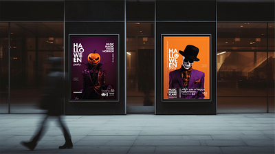 Halloween Party poster designs advertisment banner branding graphic design halloween poster poster design typography