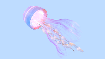 Jellyfish 3d art 3d design animals c4d cinema 4d fish jellyfish