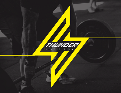 THUNDER Fitness team branding design fitess graphic design logo