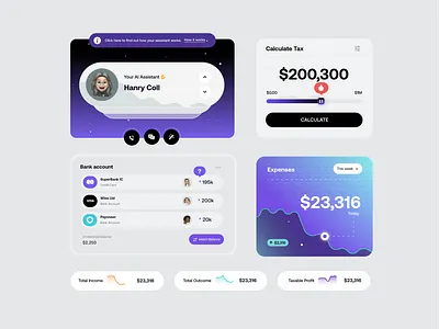 Accounting UI accounting blue components design interface product product design service ui ux