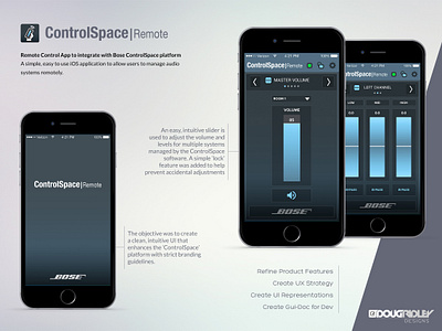 ControlSpace App product design ui ux