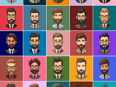 Business Avatar: Express Professionalism account avatar branding collection design graphic design icon illustration profile social vector