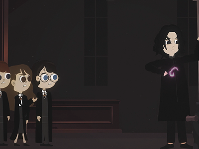 Harry potter Shot Animation aftereffects animation characters harrypotter moho motion graphics
