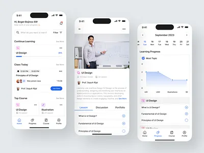 Buzzy - Ecourse Mobile App chart class class learning e course e learning ecourse education educational platform learn learning meet meeting meeting online mobile online class online course statistic study studying video conferences