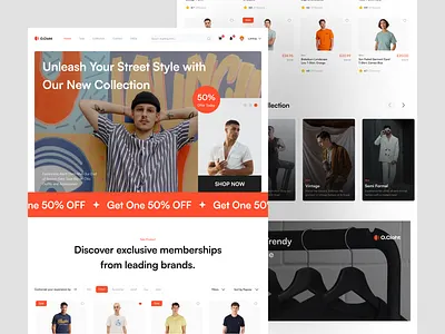 O.Cloht - Fashion Landing Page apparel catalouge clothes clothing design e commerce fashion fashion store landing page market place online shop shopping store ui ui ux ux web web design website website design