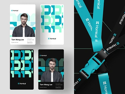 Homical Estate - ID Card Design brand brand guidelines brand identity brand implementation branding design id card lanyard lanyard design logo logo design mockup mockup design real estate real estate branding visual identity