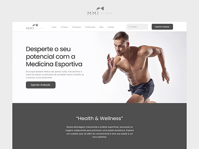MMI Clinic - Health & Wellness Website desktop fitness graphic design health center medical runner sport ui ui design website