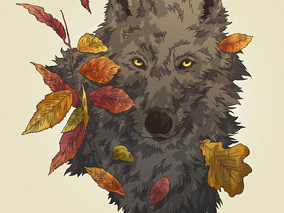 From the forest animals artwork bear design graphic design illustration illustrator nature tshirt vector wolf