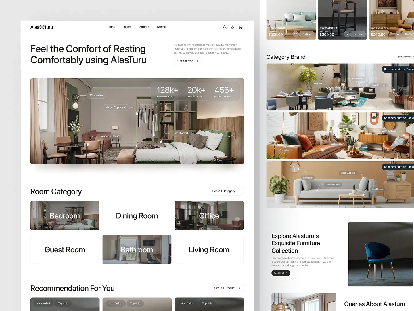 Modern Furniture Website Design: Alasturu