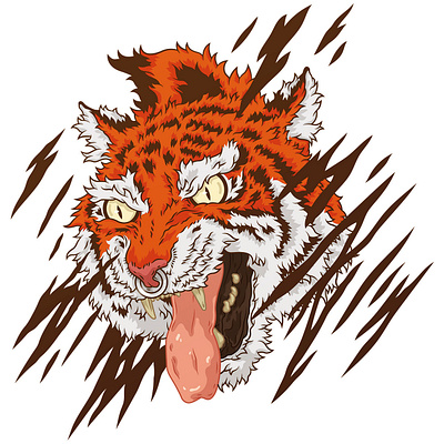 Roar tiger! artwork design graphic design illustration illustrator tiger tshirt vector