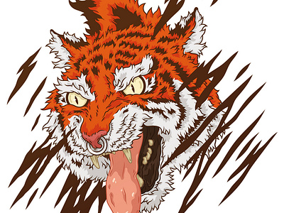 Roar tiger! artwork design graphic design illustration illustrator tiger tshirt vector