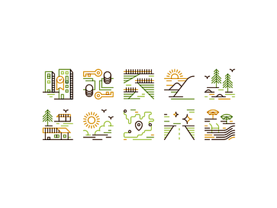 Icons - Dunares Resort collection artwork design doodle graphic design grid icon icons illustration illustrator lineal lineas lines resort stroke vector
