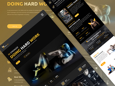 Fit Body Responsive Website Design fitboady fitness gym gym landing page gym website healthy body home page landing page minimal six pack ui ux website website design