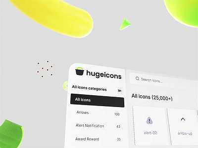 Hugeicons Pro ✨Web App 3d animation ae free icon hugeicons pro iconography interface motion motion graphics ui ux web web app