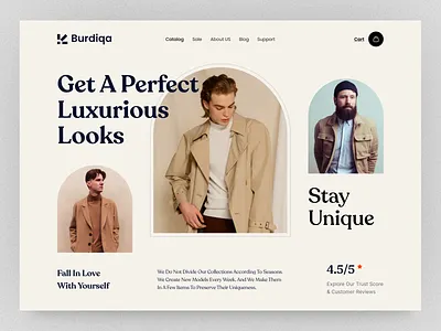 Cloth Fashion E-commerce Website branding cloth cloth website design fashion design header landing page luxury old styl uiux web design web ui website design website header wily