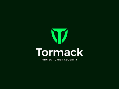 Tormack logo branding cybar icon identity logo logo mark logodesign protect security shield t logo t with shild