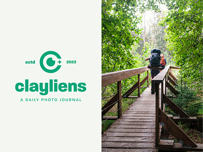 clayliens - a daily photo journal branding clayliens green hiking logo logos minimal minimalist nature photography photos x100v
