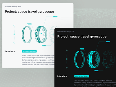 Space travel gyroscope X101 graphic design ui ux ui design