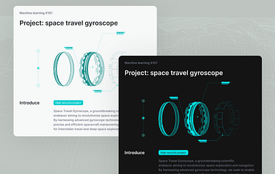 Space travel gyroscope X101 graphic design ui ux ui design