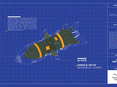 M-FIVE MK-III MISSILE army brand branding design graphic design illustration military vector