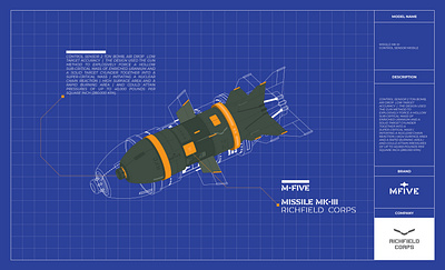 M-FIVE MK-III MISSILE army brand branding design graphic design illustration military vector
