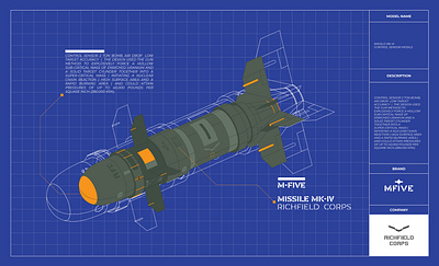 M-FIVE MK-IV MISSILE army brand branding design graphic design illustration military vector