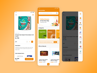 Grocery Shoppping App branding easynavigation eccomerceapp graphic design groceryapp groceryuirevamp moderngrocery superapp ui uidesign usercentricdesign userexperience userinterfacedesign