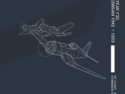F4U CORSAIR aircraft branding design graphic design illustration military vector
