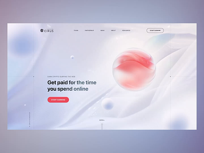 Cirus website design exploration by milkinside ai browser chrome circle cirus crypto currency extention fundation google simple sphere story voice wallet white