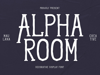 Alpha Room Decorative Display Font branding font design font font lettering font maulana creative maulana font modern nostalgic font serif vintage web font